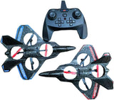 RC Fighter Aircraft Drone with LED Lights, 4-Channel Remote Control, Stunt Flip Capability, 25cm Length L0715