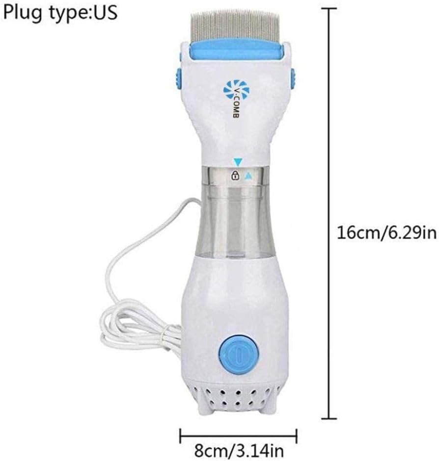Iconic Dealz Electric Head Lice Comb, Stainless Steel Teeth, Adjustable Angles Lice Remover Comb, Removes Lice and Eggs