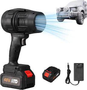BIXMK Turbo Jet Blower, Cordless Turbo Super Power Air Duster, Stepless Speed Regulation Jet Dry Blower Car Drying, Car Dryer Air Blower (Black)