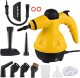 NovalLife Portable Handheld Steam Cleaner 1000W Multifunctional High Temperature Pressurized Steam Cleaning Machine with 9PCS Accessory for Kitchen Sofa Bathroom Car Window,2 Nylon and 1 Copper Brush