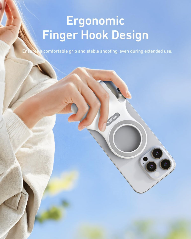 TELESIN Magnetic Phone Camera Grip + Magnetic Selfie Light Bundle