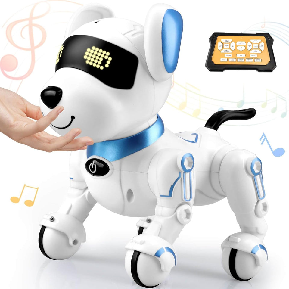 Britik Robot Dog Toys for Kids 8 9 10 11 12, Remote Control Dogs, Robot Dog for Kids 8-12, Pet Robotic, Electric Dog Toy, Robotic Dogs, Toys for 5 6 7 8 9 10 11 12 Years Old Boys Girls, Blue, Y878