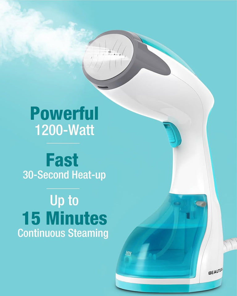 BEAUTURAL Handheld Garment Steamer with Removable Water Tank (1200W,260ml Tank)