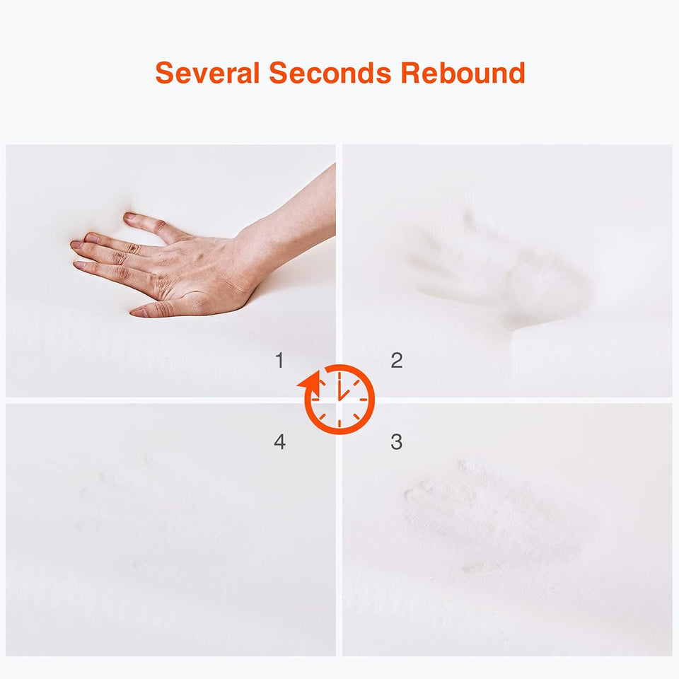 Sweetnight Pillows Memory Foam Pillow - Anti Snore Contour Cervical Cooling Bed Pillows for Night Sweats with Washable Pillow case 60 X 40cm, White