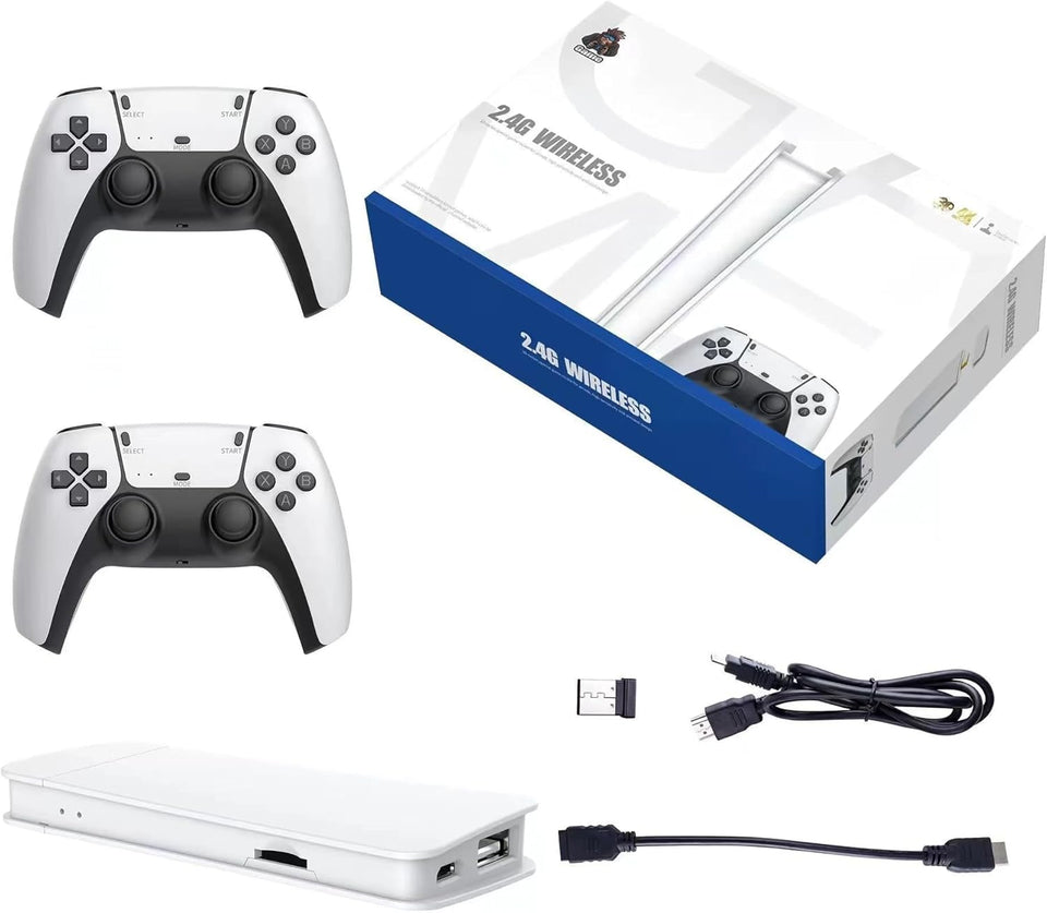 M15 Wireless Retro Game Console Stick, Nostalgia Gaming Stick, Plug & Play TV Video Gaming Stick with 128G SD &Built-in 30000+ Games, 4K HDMI Output,2.4G Wireless Controllers