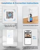 INSEETECH 2K Two-Way Video Calling Indoor Camera with 2.8-Inch IPS Screen, Baby/Elder/Dog/Pet Camera with Phone App, Smart Voice & One-Button Call, Human/Sound/Crying Detection, Color/IR Night Vision