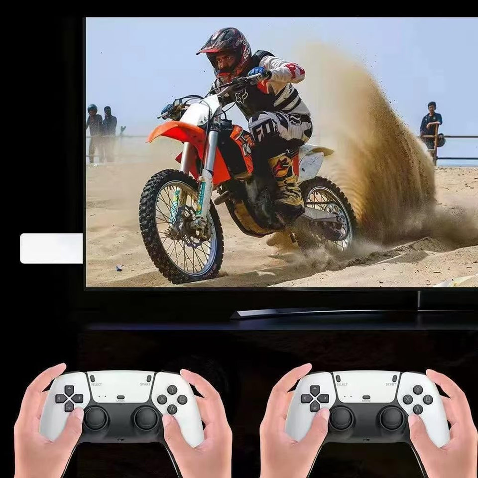 M15 Wireless Retro Game Console Stick, Nostalgia Gaming Stick, Plug & Play TV Video Gaming Stick with 128G SD &Built-in 30000+ Games, 4K HDMI Output,2.4G Wireless Controllers