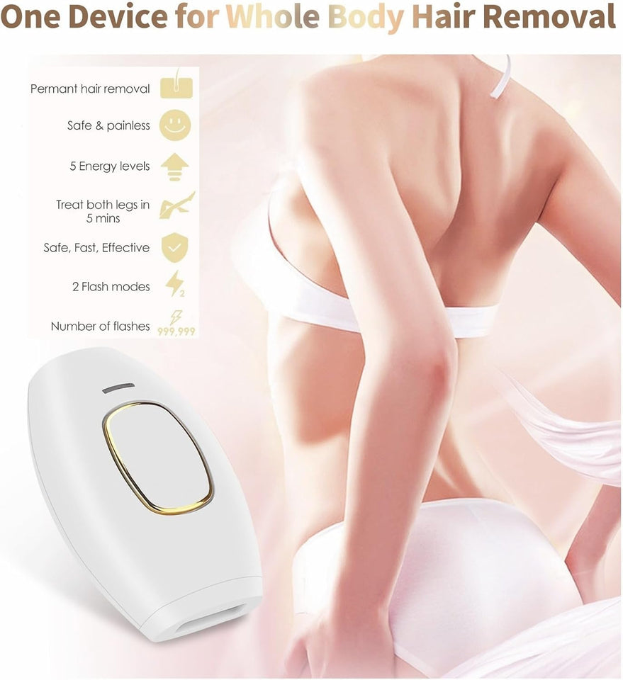 Home Use Beauty Device IPL Laser Hair Removal for Women and Men,999999 Flashes at-Home Laser Hair Removal Device