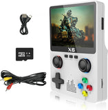 Retro Handheld Game Console Support 10+ emulators, Portable Retro Game Console 3.5 inch Screen with 32G Card 10000+ Classic Games Support TV Output(White)