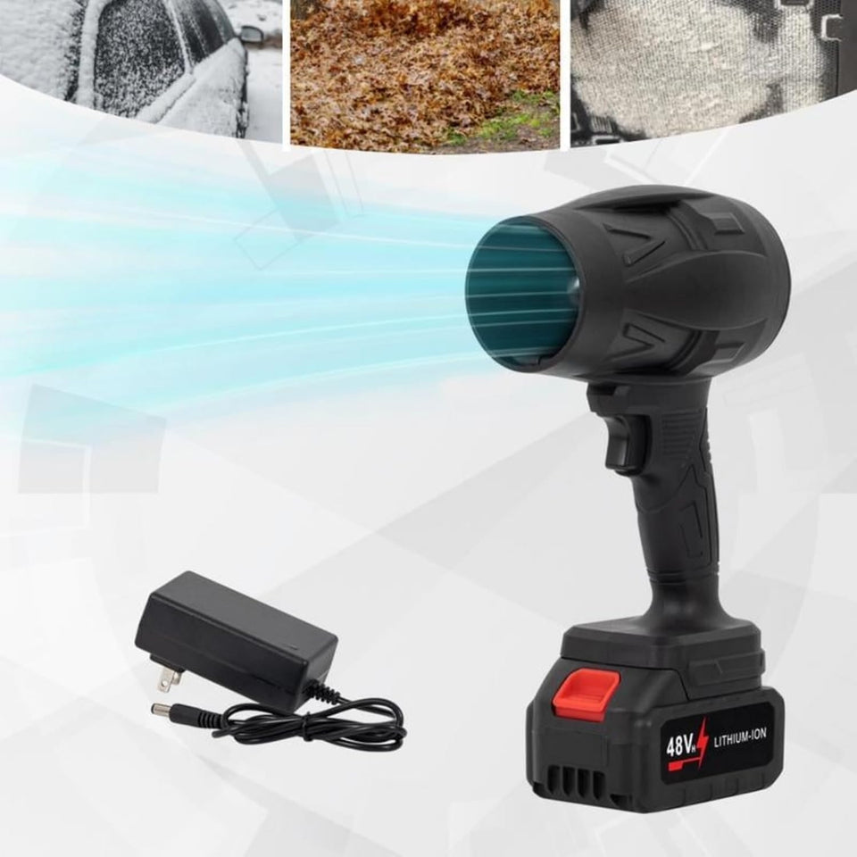 BIXMK Turbo Jet Blower, Cordless Turbo Super Power Air Duster, Stepless Speed Regulation Jet Dry Blower Car Drying, Car Dryer Air Blower (Black)