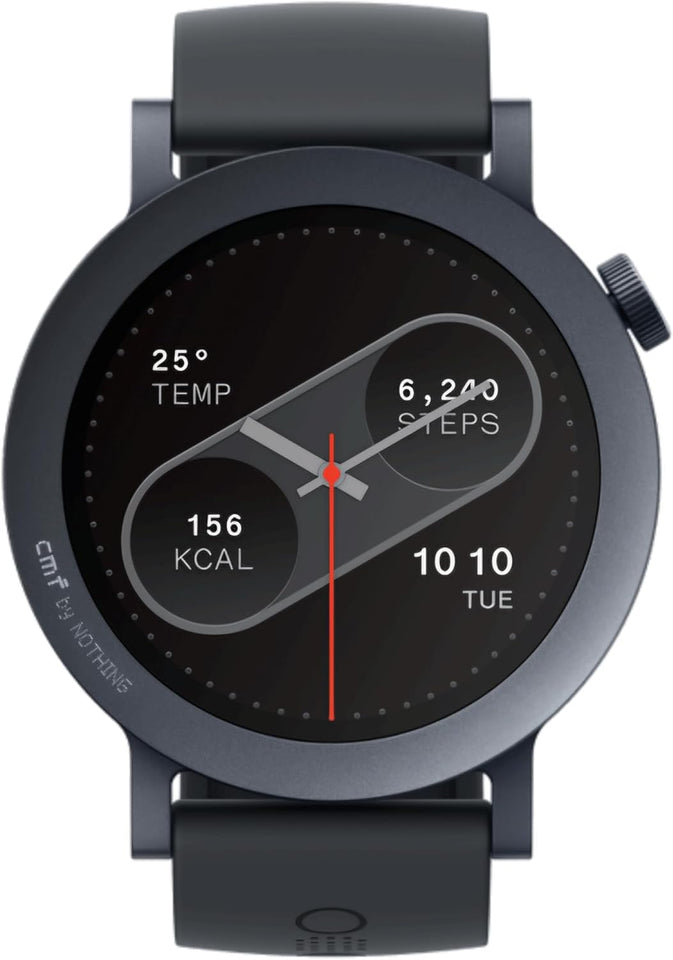 CMF BY NOTHING Watch Pro 2, 1.32" AMOLED, Auto-Brightness,Gesture Control, 3D Warmup Wuide, GPS Smartwatch (Dark Grey)