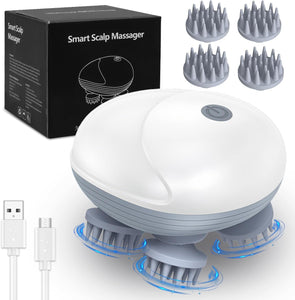 Olipiter Cat Massager, Electric Scalp Massager, Head Massager with 4 Massage Heads, Back and Scalp Massager Relieving Tight Stiffness Muscles, Promote Bonding