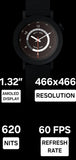 CMF BY NOTHING Watch Pro 2, 1.32" AMOLED, Auto-Brightness,Gesture Control, 3D Warmup Wuide, GPS Smartwatch (Dark Grey)