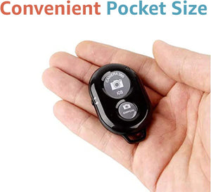 POPIO Bluetooth Remote Controller Shutter Button for Selfie Stick Compatible with All Devices (Android & iOS Phones Only)