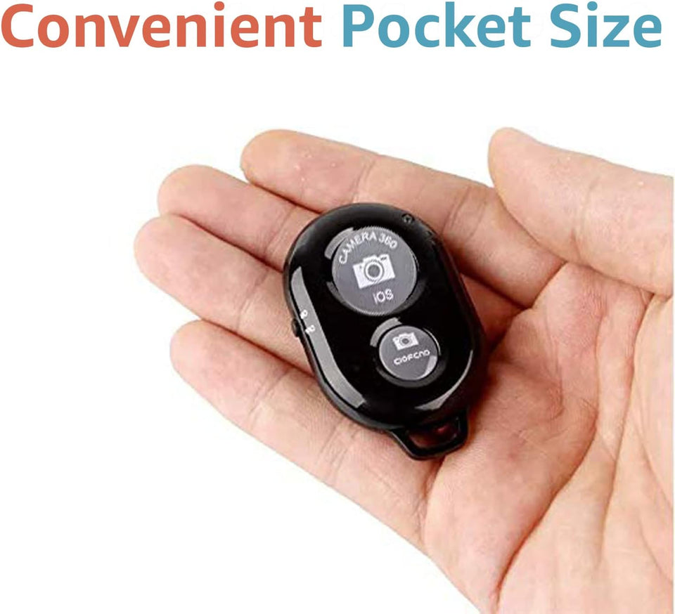 POPIO Bluetooth Remote Controller Shutter Button for Selfie Stick Compatible with All Devices (Android & iOS Phones Only)