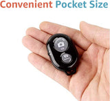 POPIO Bluetooth Remote Controller Shutter Button for Selfie Stick Compatible with All Devices (Android & iOS Phones Only)