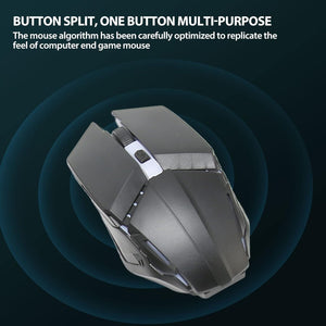 Bewinner Half Hand Gaming Keyboard and Mouse Combo, 4 in 1 Mobile Game Combo Pack, Mobile Gamepad Controller, One Handed Gaming Keyboard, Mouse Converter, Adjustable Phone Stand, 03NUPGTBVW