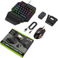 Bewinner Half Hand Gaming Keyboard and Mouse Combo, 4 in 1 Mobile Game Combo Pack, Mobile Gamepad Controller, One Handed Gaming Keyboard, Mouse Converter, Adjustable Phone Stand, 03NUPGTBVW
