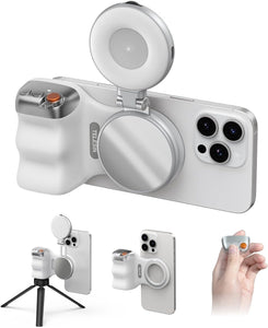 TELESIN Magnetic Phone Camera Grip + Magnetic Selfie Light Bundle