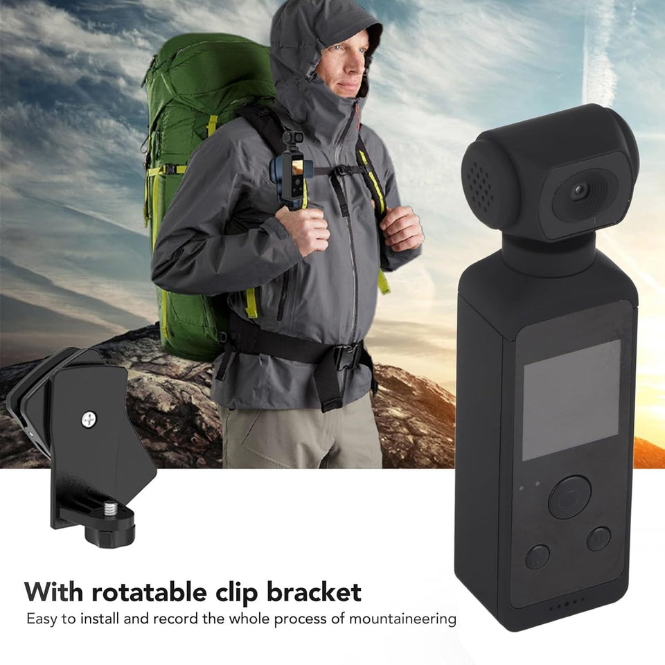 Yosoo 4K HD Mini Action Camera with WiFi and Microphone for Outdoor Adventures, Handheld Action Camera WiFi Enabled Pocket Camcorder 4K HD 270° Rotatable for Filming Video