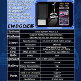 EWDGOES R36S Handheld Game Console 3.5 inch Preinstalled Emulator System Transparent Purple 32GB+64GB