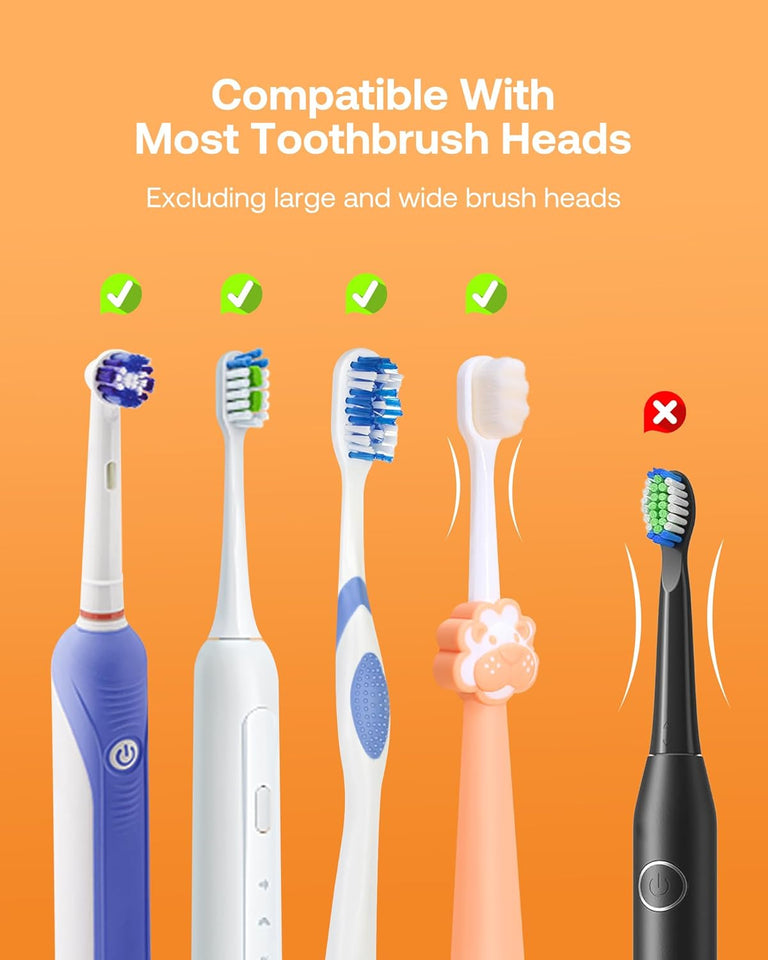 Bitvae Toothbrush Cleaner, UV-C Cleaning and Air Drying, LED Smart Screen, Rechargeable Wall Mount Toothbrush Holder, White