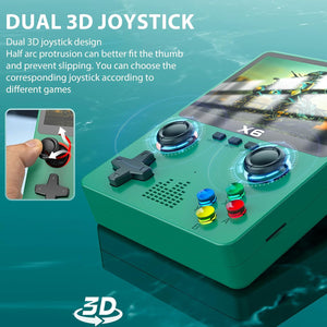 Retro Handheld Game Console Support 10+ emulators, Portable Retro Game Console 3.5 inch Screen with 32G Card 10000+ Classic Games Support TV Output(White)