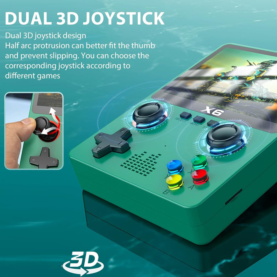 Retro Handheld Game Console Support 10+ emulators, Portable Retro Game Console 3.5 inch Screen with 32G Card 10000+ Classic Games Support TV Output(White)