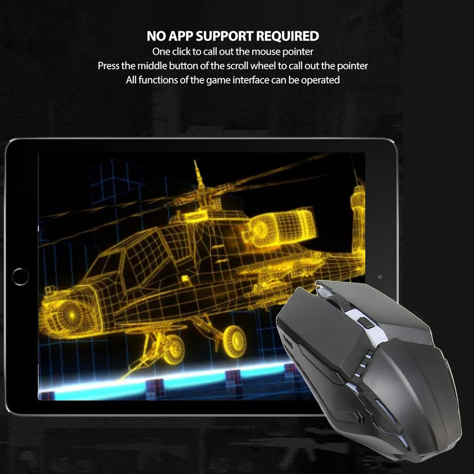 Bewinner Half Hand Gaming Keyboard and Mouse Combo, 4 in 1 Mobile Game Combo Pack, Mobile Gamepad Controller, One Handed Gaming Keyboard, Mouse Converter, Adjustable Phone Stand, 03NUPGTBVW