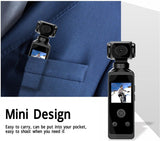 Yosoo 4K HD Mini Action Camera with WiFi and Microphone for Outdoor Adventures, Handheld Action Camera WiFi Enabled Pocket Camcorder 4K HD 270° Rotatable for Filming Video