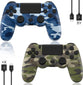 2 Pack Wireless PS4 Controller for PlayStation 4/Slim/Pro with 1000mah Battery/Dual Vibration/Audio Jack/6-axis Motion Sensor(Camouflage Green and Camouflage Blue)