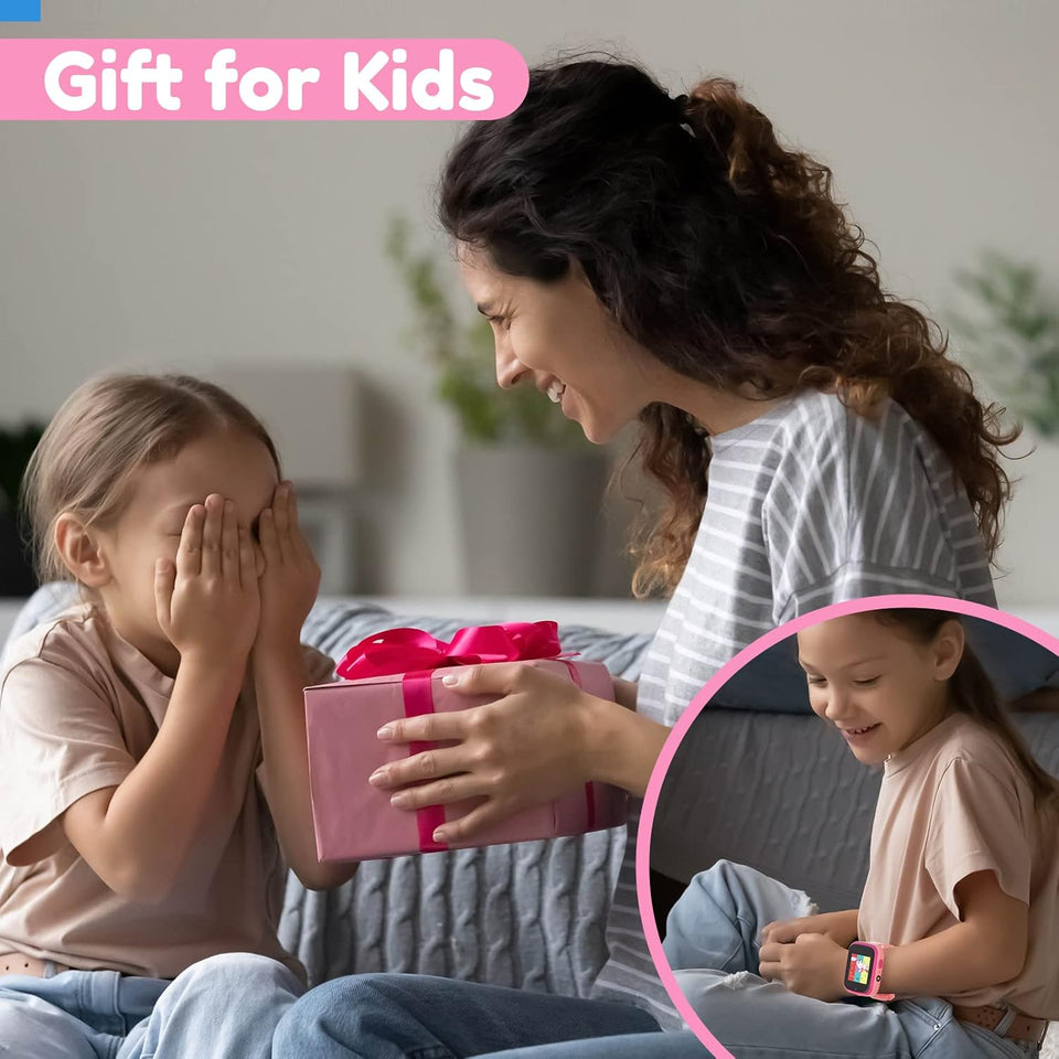 Yehtta Smart Watch for Kids 3-8 - HD Dual Camera, Touch Screen, USB Charging - All-in-One Educational Toy - Pink Birthday Gift for Girls