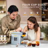 HAILASRE Multifunctional 4 in 1 Espresso Coffee Machine, 19 Bar, for NES-presso Original/lor/Dolce Gusto/Ground Coffee Capsules Small Automatic Capsule Coffee Machine(Gray)