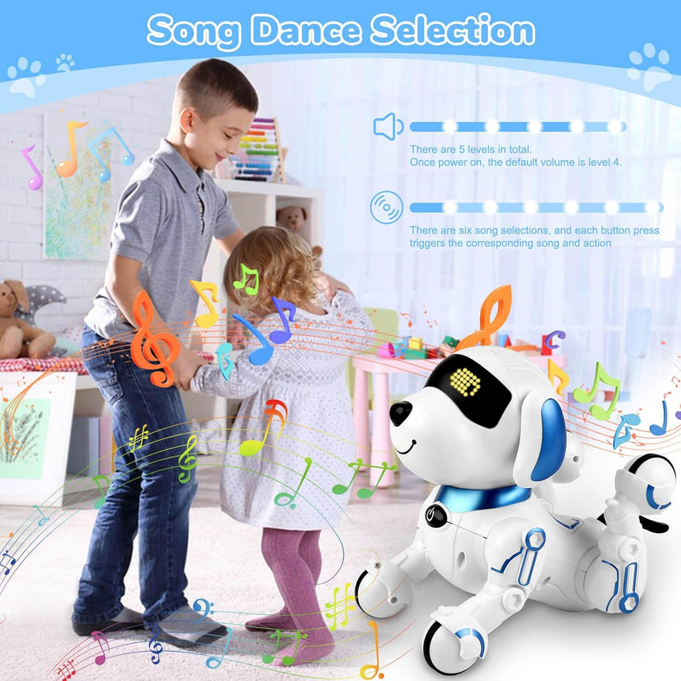 Britik Robot Dog Toys for Kids 8 9 10 11 12, Remote Control Dogs, Robot Dog for Kids 8-12, Pet Robotic, Electric Dog Toy, Robotic Dogs, Toys for 5 6 7 8 9 10 11 12 Years Old Boys Girls, Blue, Y878