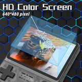 FHYRGF[30000 in 1 R40S PRO Handheld Game Console 3.5 inch IPS Screen Mini Retro Console 3800mAh Portable Pocket Arcade 12+ Mainstream Emulator 256G TF Card Transparent.(Black)