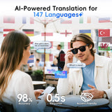 GetD AI Glasses, AI Assistant Powered by ChatGPT, Smart Glasses, Polarised Sunglasses, Bluetooth Smart Sunglasses for Men and Women, 2-in-1 Headphones and Glasses