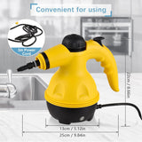 NovalLife Portable Handheld Steam Cleaner 1000W Multifunctional High Temperature Pressurized Steam Cleaning Machine with 9PCS Accessory for Kitchen Sofa Bathroom Car Window,2 Nylon and 1 Copper Brush