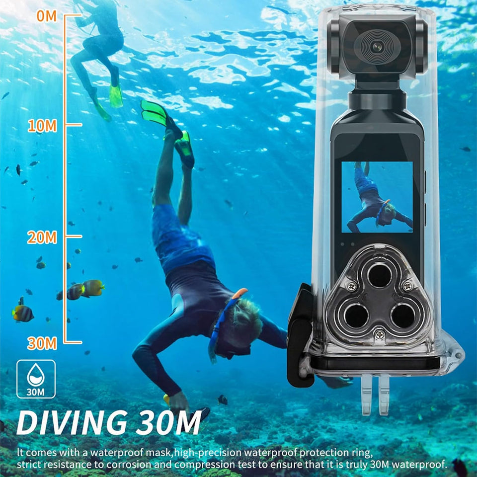 Yosoo 4K HD Mini Action Camera with WiFi and Microphone for Outdoor Adventures, Handheld Action Camera WiFi Enabled Pocket Camcorder 4K HD 270° Rotatable for Filming Video