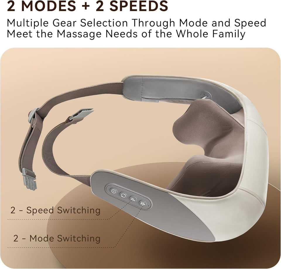 SORELAX Mini Shiatsu Neck Massager, Shoulder Neck Massager with Heat for Pain Relief Deep Tissue, Neck, Back, Shoulder, Leg Electric Kneading Massager, Perfect Gifts for Men Women Dad Mom (Grey)