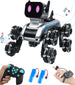 Robot Dog Toy Remote Control Car for Kids 8 Wheels Hand Controlled RC Stunt Car Toys for Boys Age 6 7 8 9 10 11 12 13 Year