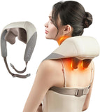 SORELAX Mini Shiatsu Neck Massager, Shoulder Neck Massager with Heat for Pain Relief Deep Tissue, Neck, Back, Shoulder, Leg Electric Kneading Massager, Perfect Gifts for Men Women Dad Mom (Grey)
