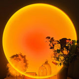 Tsrarey Sunset Projection Lamp, 180 Degree Rotation Rainbow Projection Lamp Led Light,Sunset Night Light Projector for Party Bedroom Decor (Sunset Red)