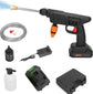 ilaa 48V High-Pressure Water Sprayer 2 Batteries, Car Washing Machine, 5M Range, Cordless Portable Electric High Pressure Washer Gun,Used for Floor Cleaning & Garden Watering (2 Batteries)