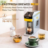 HAILASRE Multifunctional 4 in 1 Espresso Coffee Machine, 19 Bar, for NES-presso Original/lor/Dolce Gusto/Ground Coffee Capsules Small Automatic Capsule Coffee Machine(Gray)
