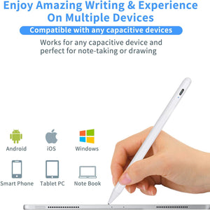 EVACH Stylus Pens for Samsung Galaxy Tab A9+/A8/A7 Pencil, Capacitive High Sensitivity Digital Pencil with 1.5mm Ultra Fine Tip Stylus Pencil for Samsung Galaxy Tab A9+/A8/A7 Pen, White