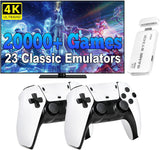 Retro Gaming Console, 20,000+ Retro Game Stick, 23 Emulators, 4K HD HDMI TV Game Stick, Includes 2 Wireless 2.4GHz Controllers,Plug & Play Video Games for TV(64GB)