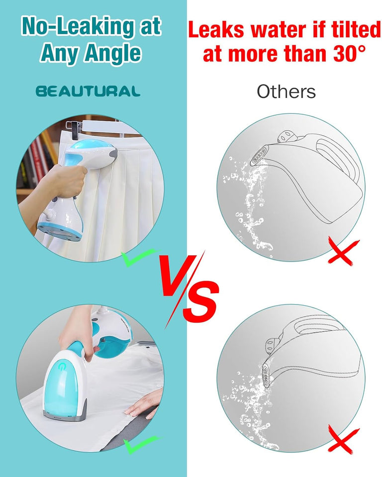 BEAUTURAL Handheld Garment Steamer with Removable Water Tank (1200W,260ml Tank)