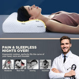 viewstar Pillow, Memory Foam Pillow, Orthopedic Pillow for Neck Pain Cervical Contour Memory Foam Pillow, Specialty Medical Pillows for Neck Pain, Contour Pillow (Reguler) (Rectangular)