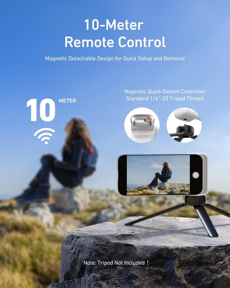 TELESIN Magnetic Phone Camera Grip + Magnetic Selfie Light Bundle