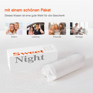 Sweetnight Pillows Memory Foam Pillow - Anti Snore Contour Cervical Cooling Bed Pillows for Night Sweats with Washable Pillow case 60 X 40cm, White